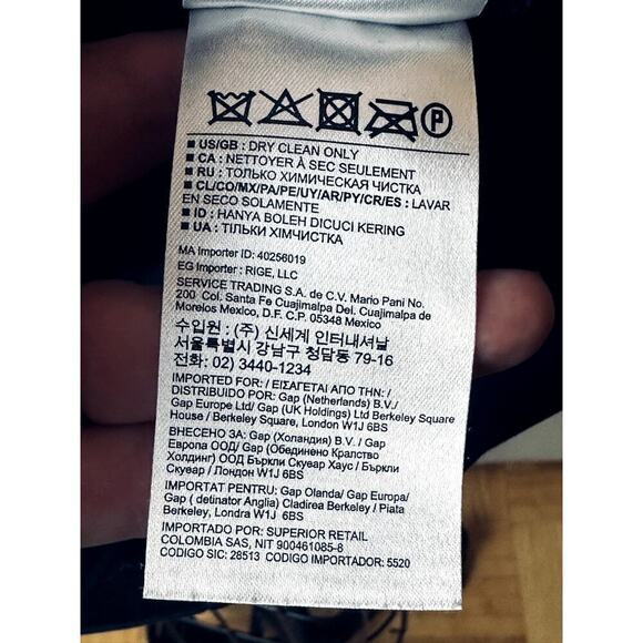 Gap Navy Long Sleeve Button Down Pleated Shirt Women's Size S NWT - Picture 6 of 6